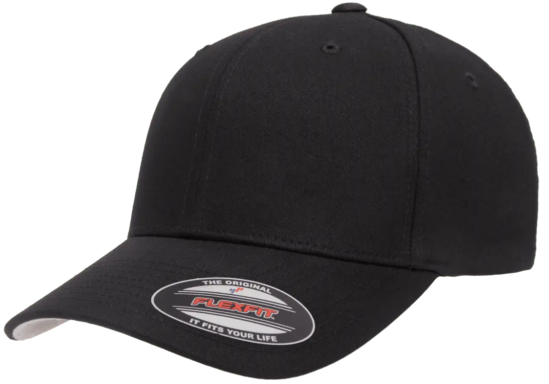 Flexfit Cotton Twill Cap, 6-Panel Structured Fitted Hat