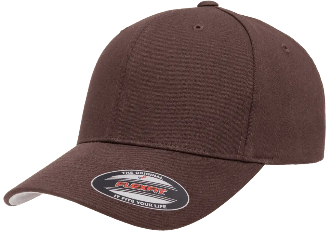 Flexfit Cotton Twill Cap, 6-Panel Structured Fitted Hat