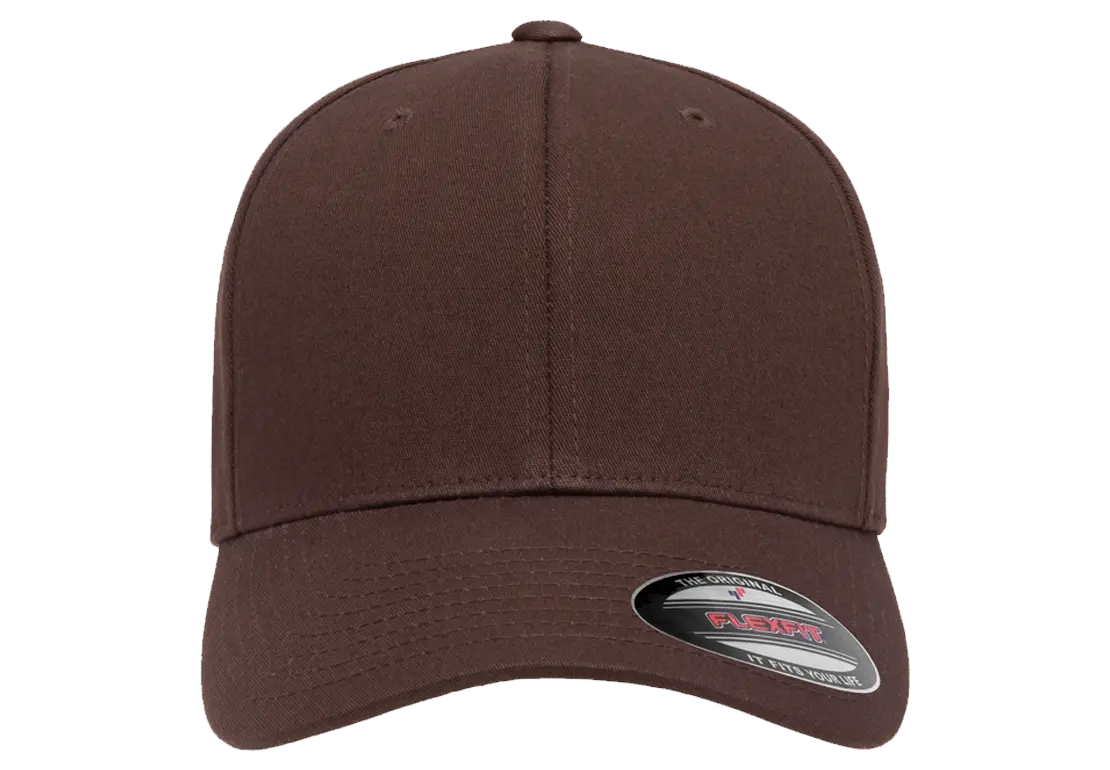 Flexfit Cotton Twill Cap, 6-Panel Structured Fitted Hat