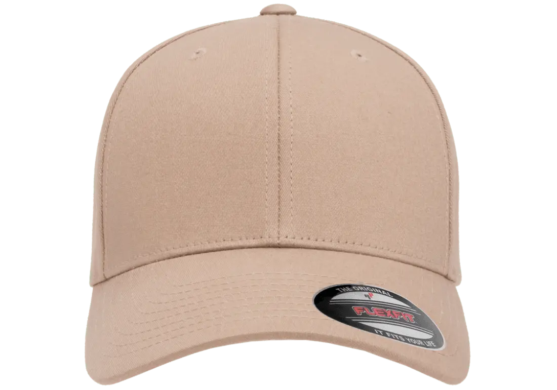 Flexfit Cotton Twill Cap, 6-Panel Structured Fitted Hat