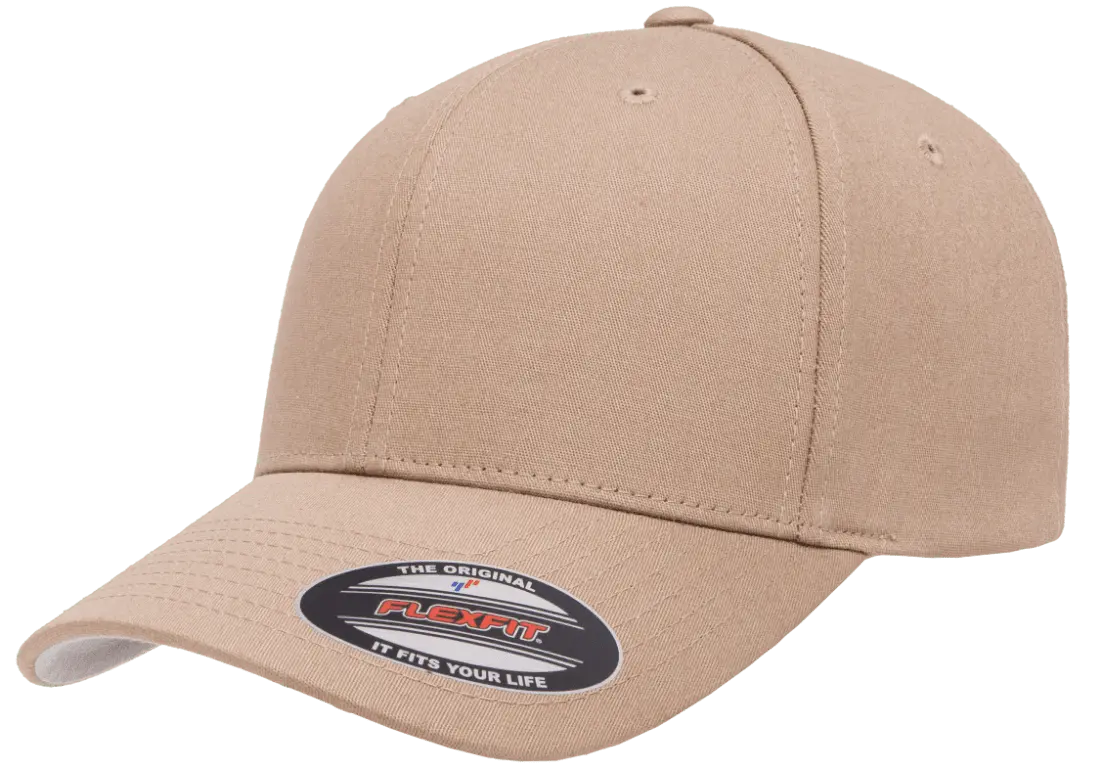 Flexfit Cotton Twill Cap, 6-Panel Structured Fitted Hat