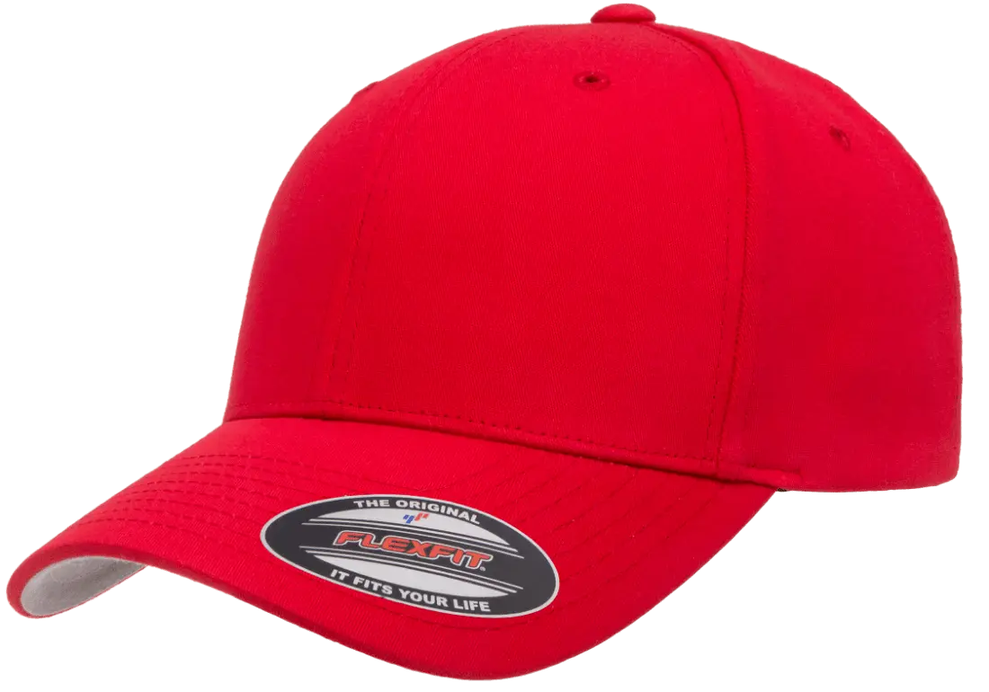 Flexfit Cotton Twill Cap, 6-Panel Structured Fitted Hat
