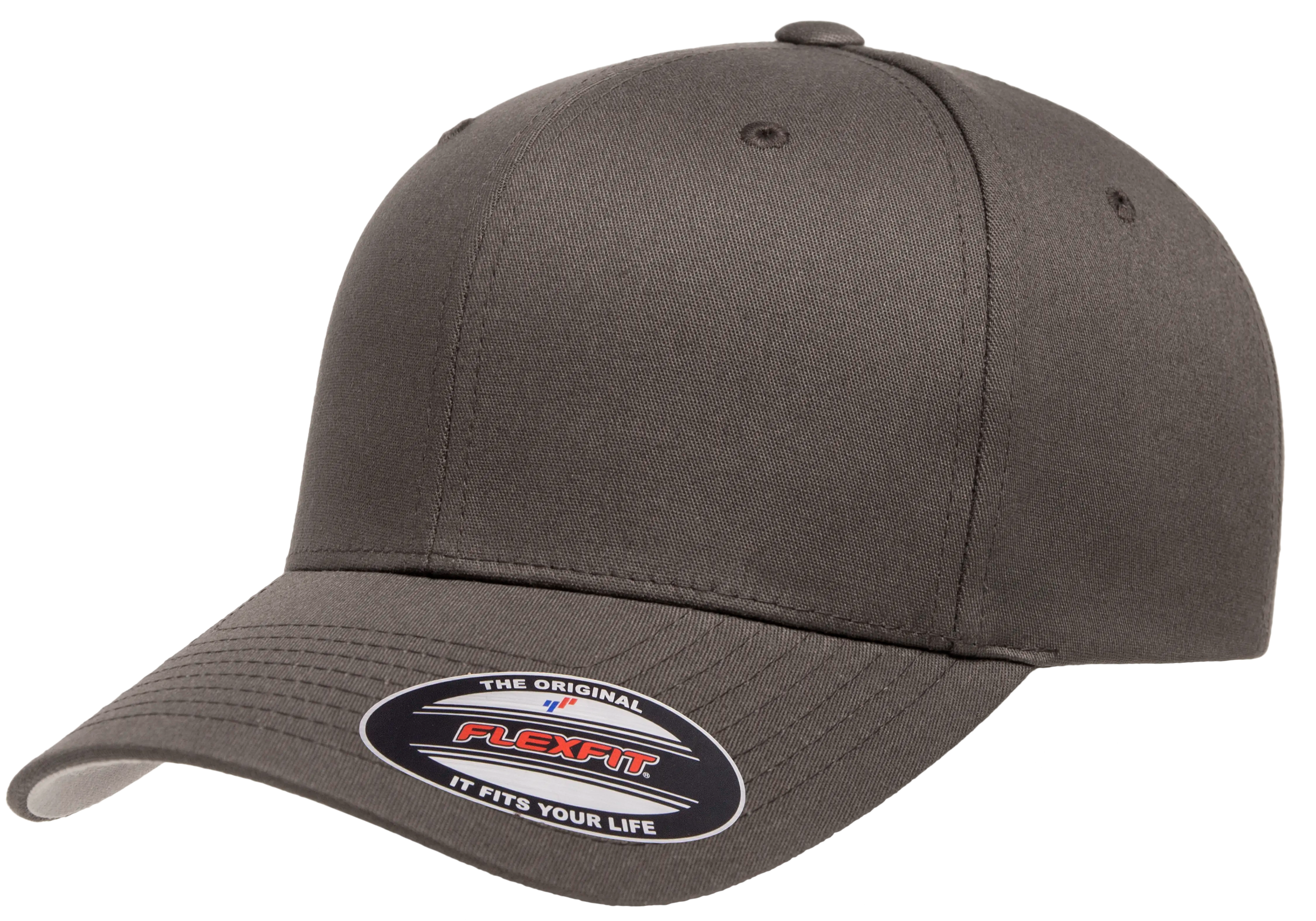 Flexfit Cotton Twill Cap, 6-Panel Structured Fitted Hat
