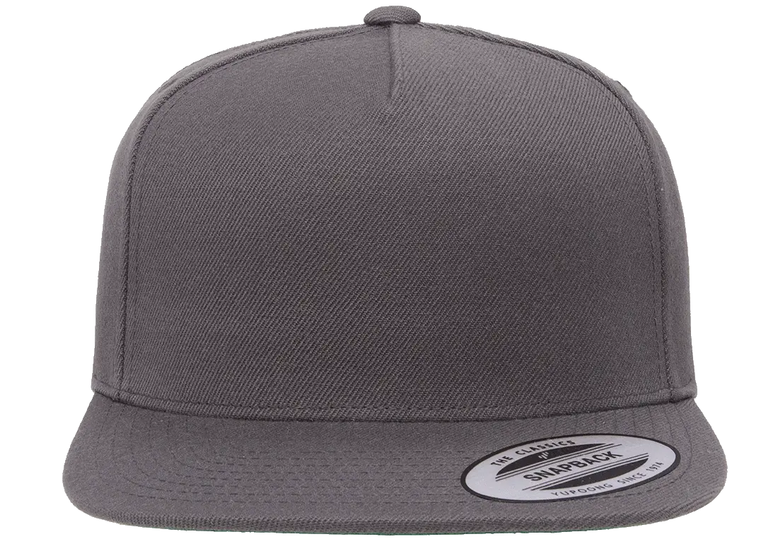 YP Classics Premium 5-Panel Snapback Cap Wool Blend
