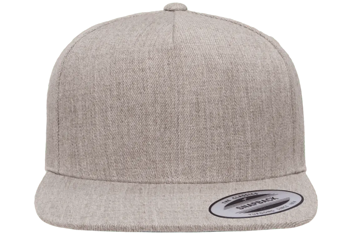 YP Classics Premium 5-Panel Snapback Cap Wool Blend