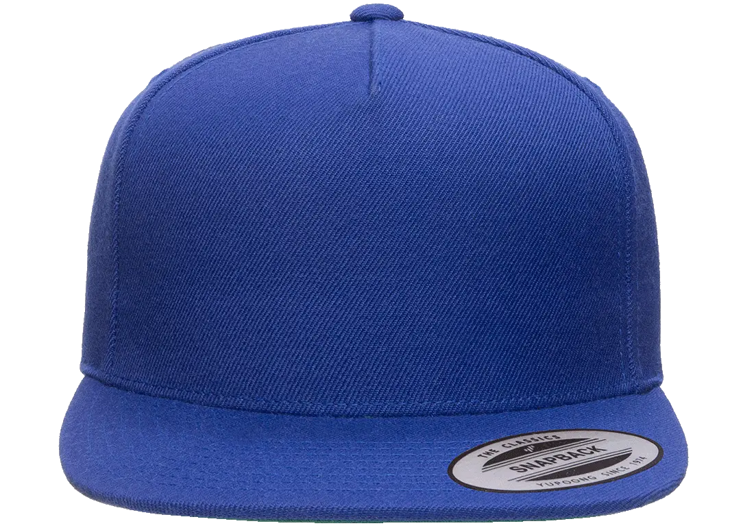 YP Classics Premium 5-Panel Snapback Cap Wool Blend