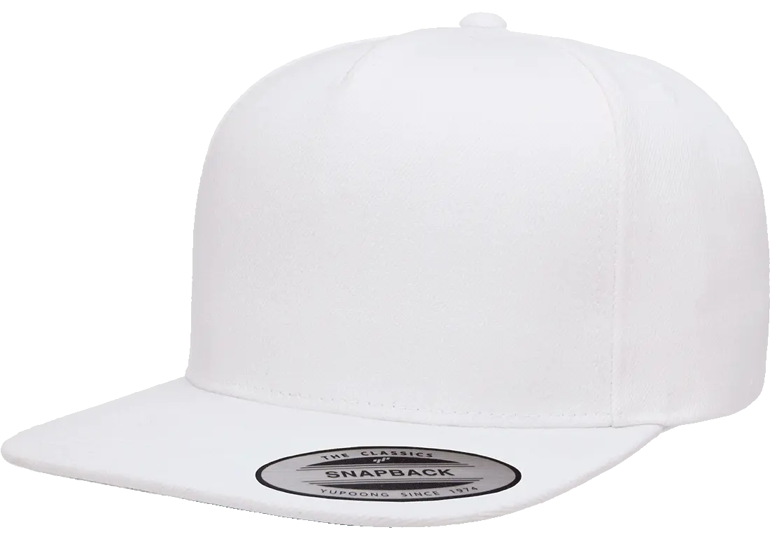 YP Classics Premium 5-Panel Snapback Cap Wool Blend