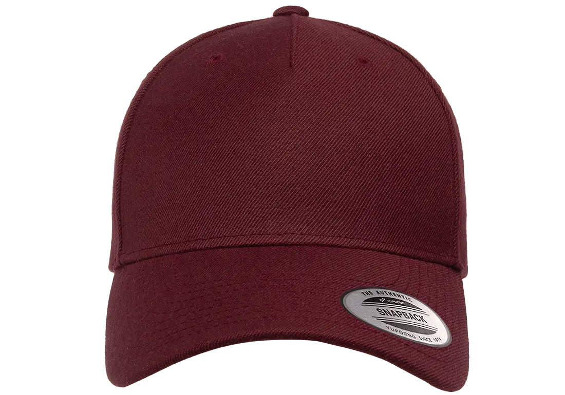 YP Classics 5-Panel Premium Curved Visor Snapback Cap
