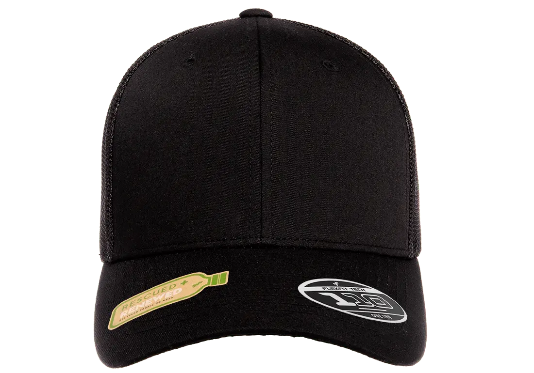 Flexfit 110 Recycled Mesh Cap, Black | 110R-BK-ONE