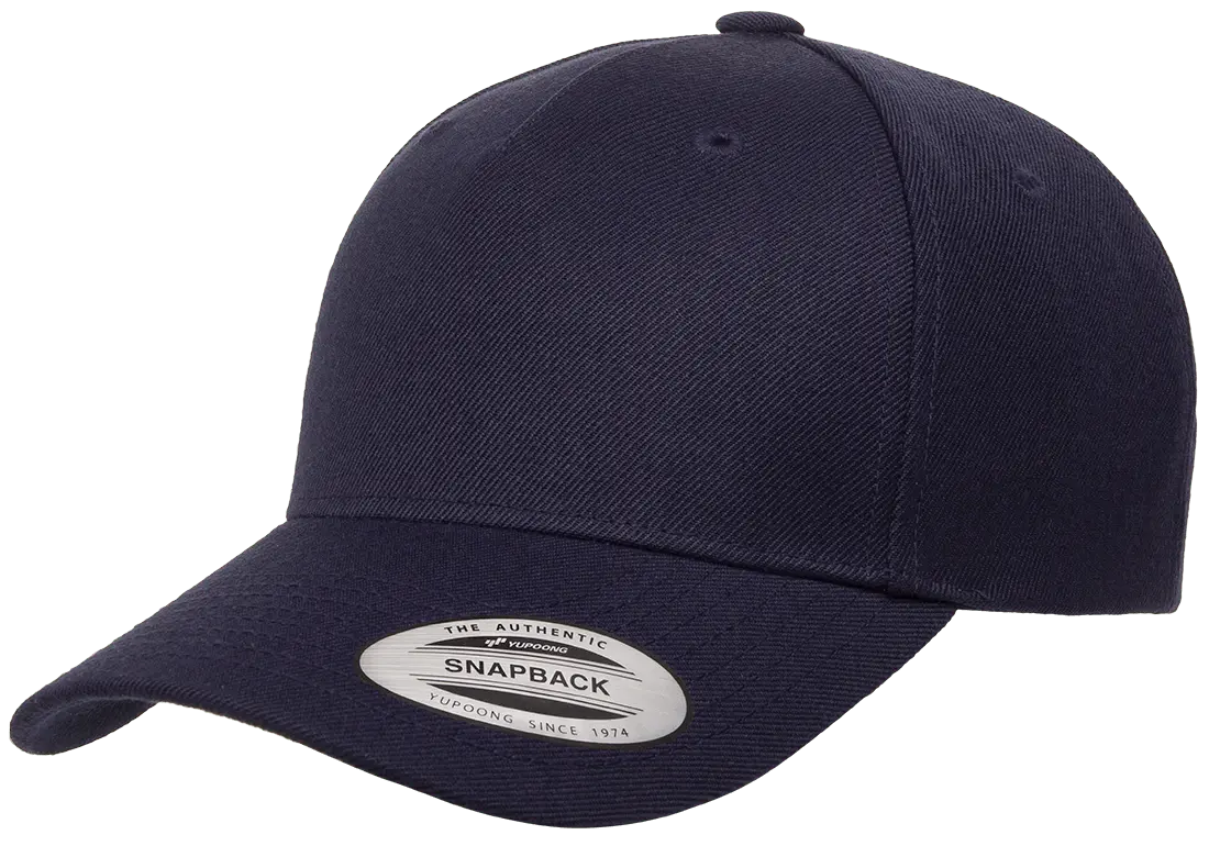 YP Classics 5-Panel Premium Curved Visor Snapback Cap
