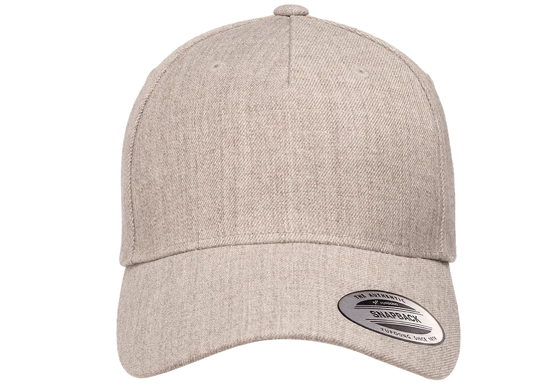 YP Classics 5-Panel Premium Curved Visor Snapback Cap