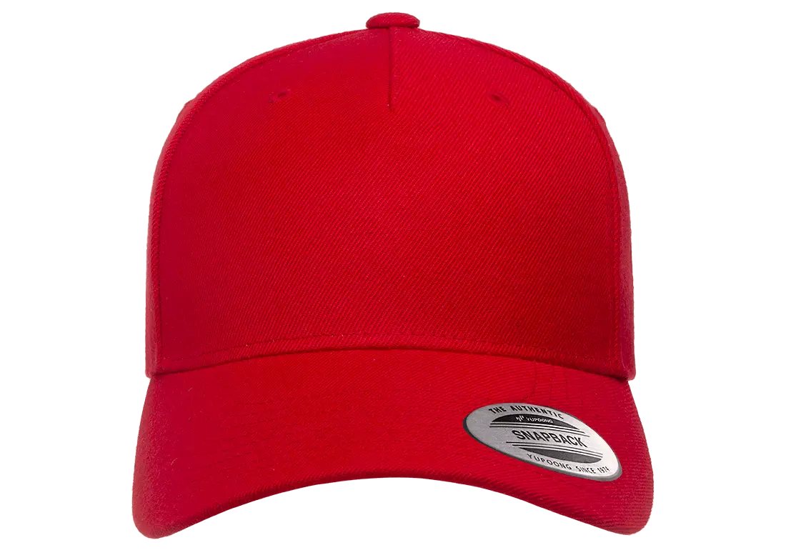 YP Classics 5-Panel Premium Curved Visor Snapback Cap