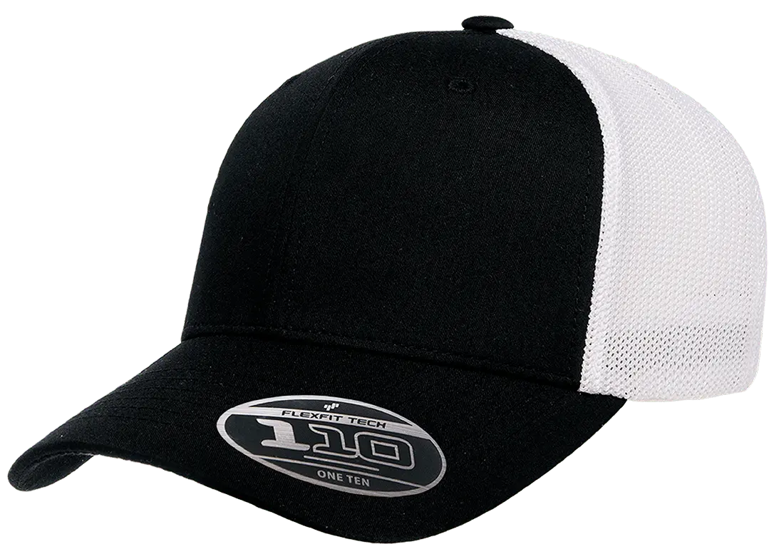 Flexfit 110 Recycled Mesh Cap - 2-Tone | 110RT-BKWH-ONE