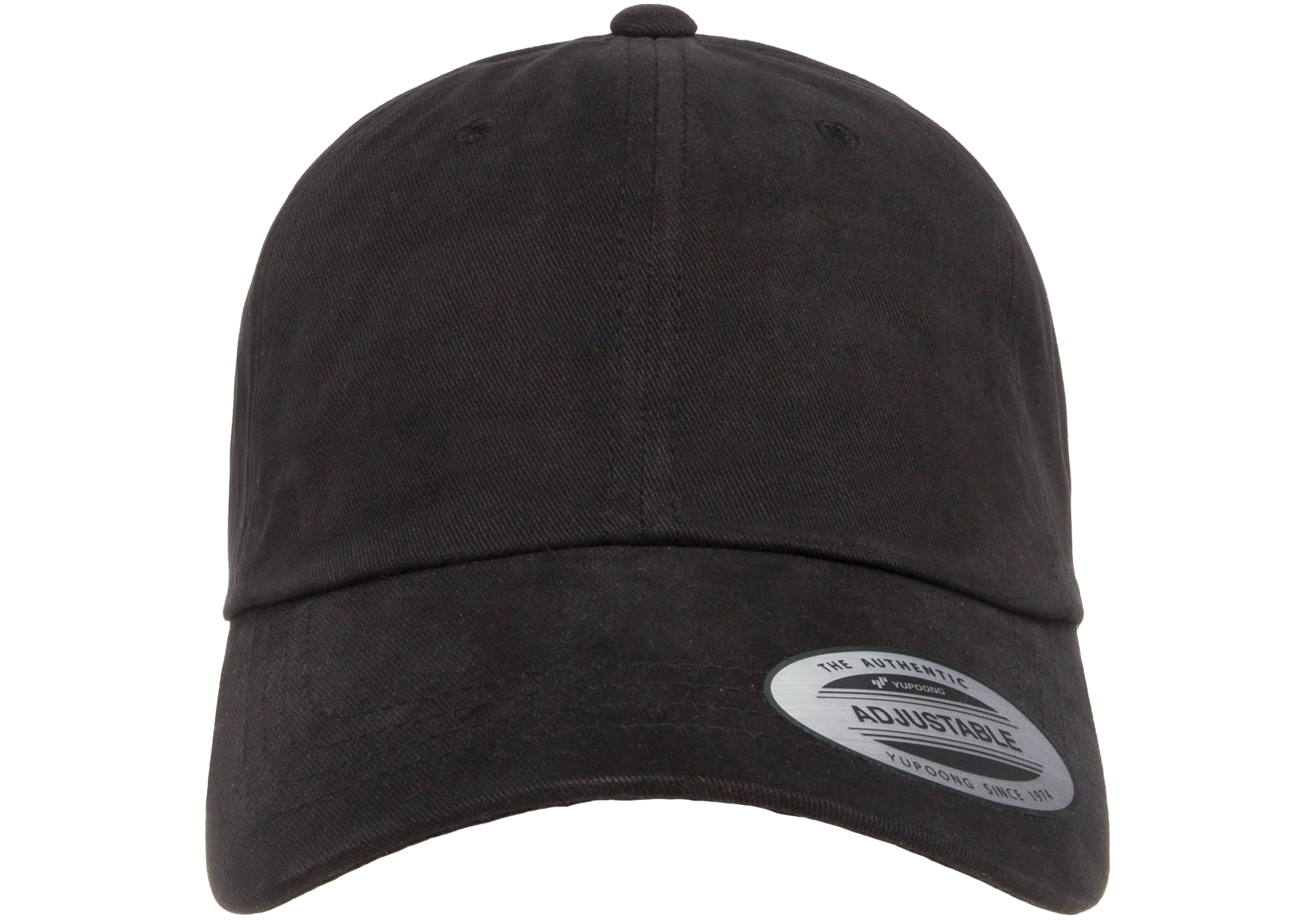 YP Classics Peached Cotton Twill Dad Cap - Black