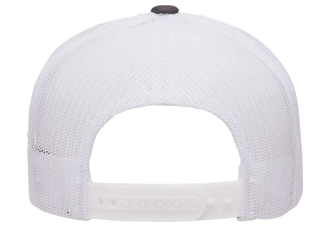 YP Classics 5-Panel Retro Trucker Cap, 2-Tone, Structured Snapback