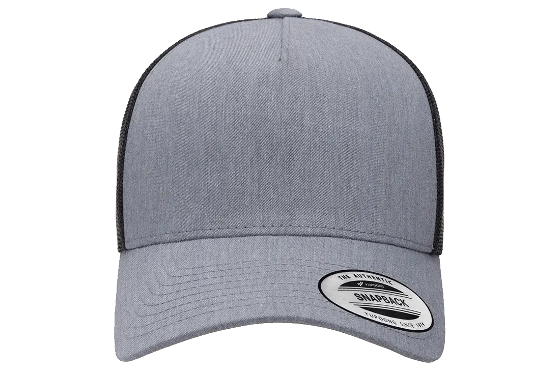 YP Classics 5-Panel Retro Trucker Cap, 2-Tone, Structured Snapback