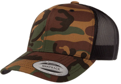 YP Classics Retro Trucker Camo Cap, One Size