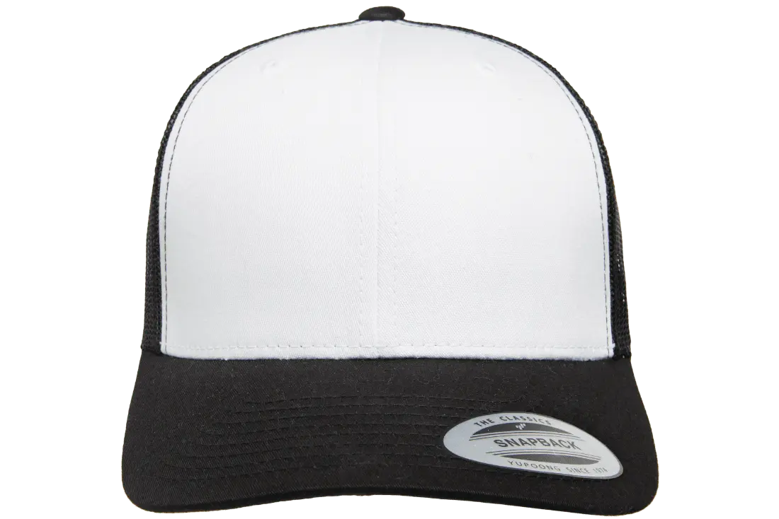 YP Classics Retro Trucker Cap With White Front Panel