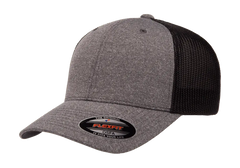 Flexfit Melange Trucker Cap, Dark Heather/Black, One Size | 6311-DHBK-ONE