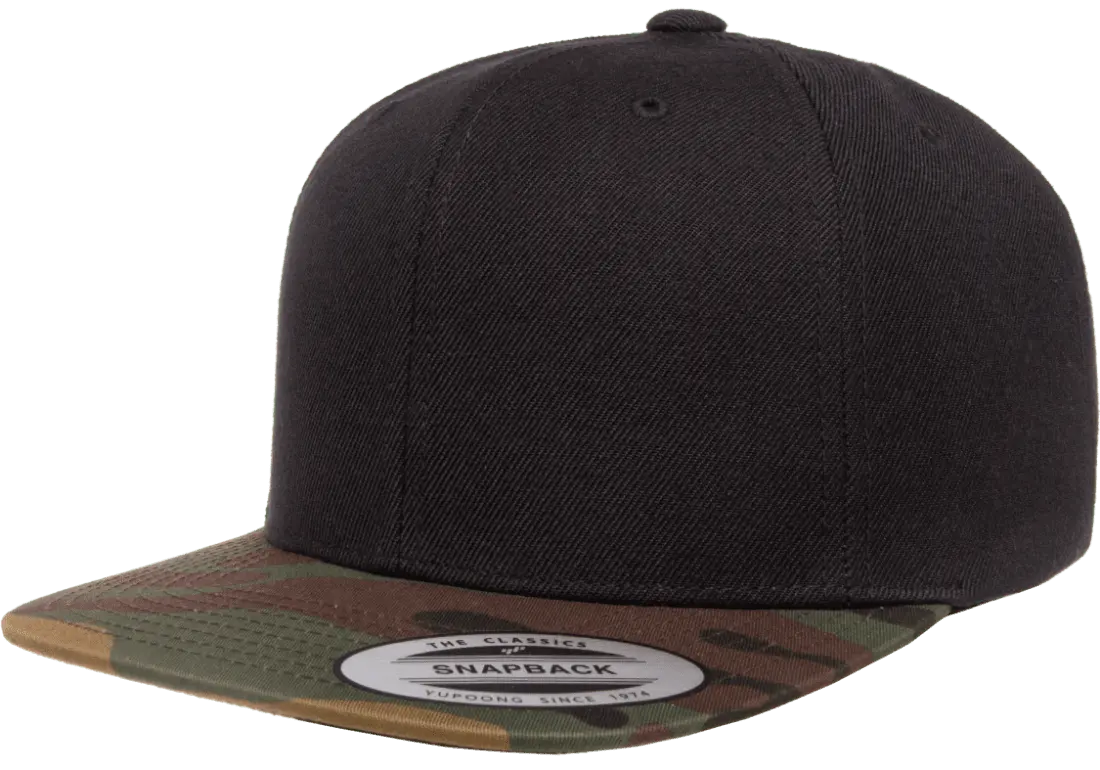 YP Classics Premium Snapback Camo Cap - 2-Tone