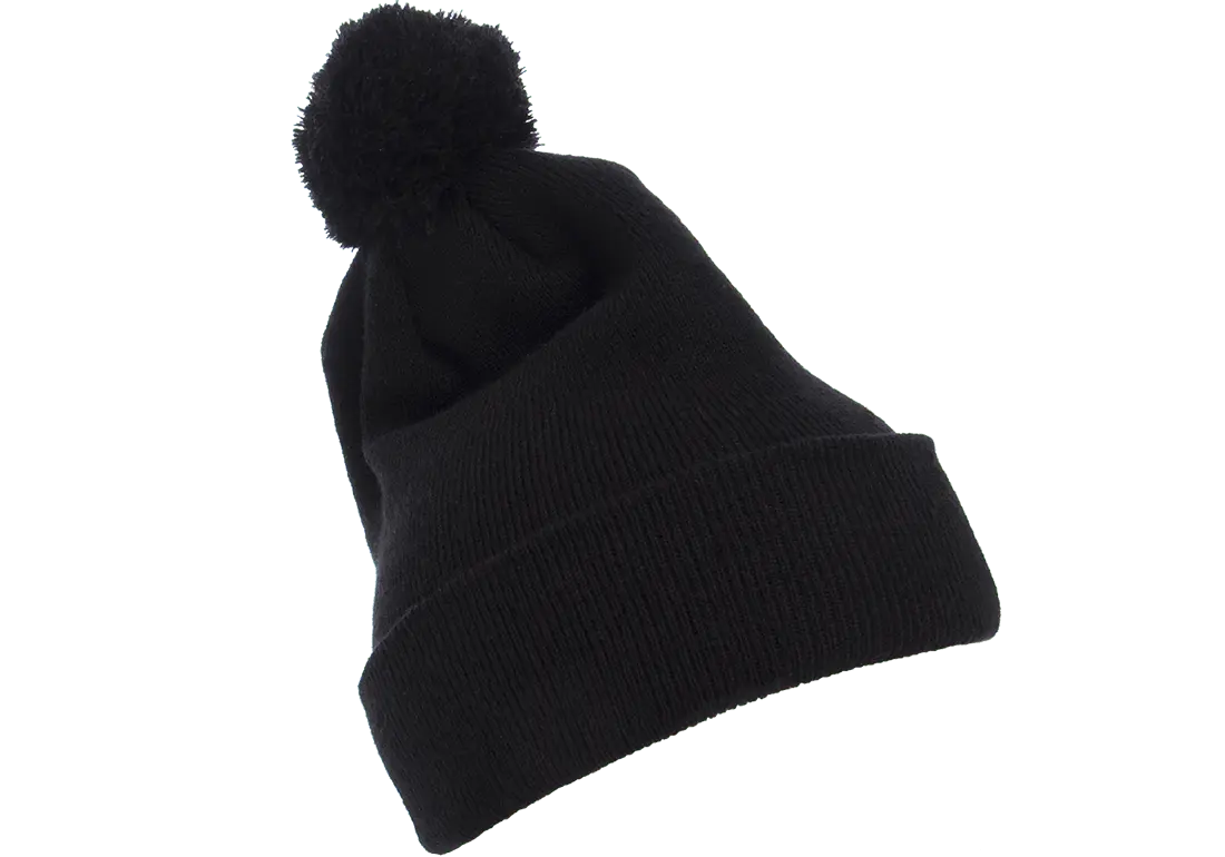 Flex Fit House YP Classics Cuffed Pom Pom Knit Beanie