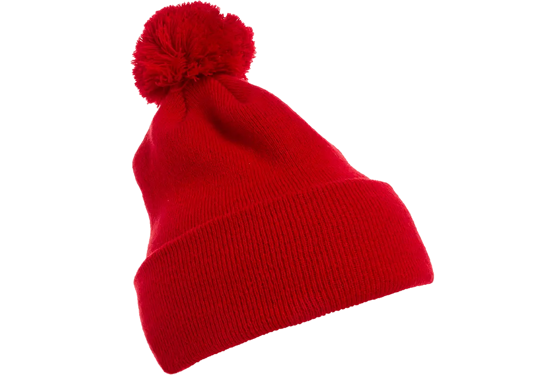 Flex Fit House YP Classics Cuffed Pom Pom Knit Beanie