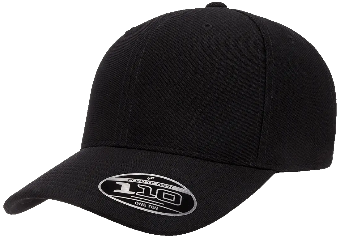 Flexfit 110 Cool & Dry Mini Pique Cap, One Size, Black