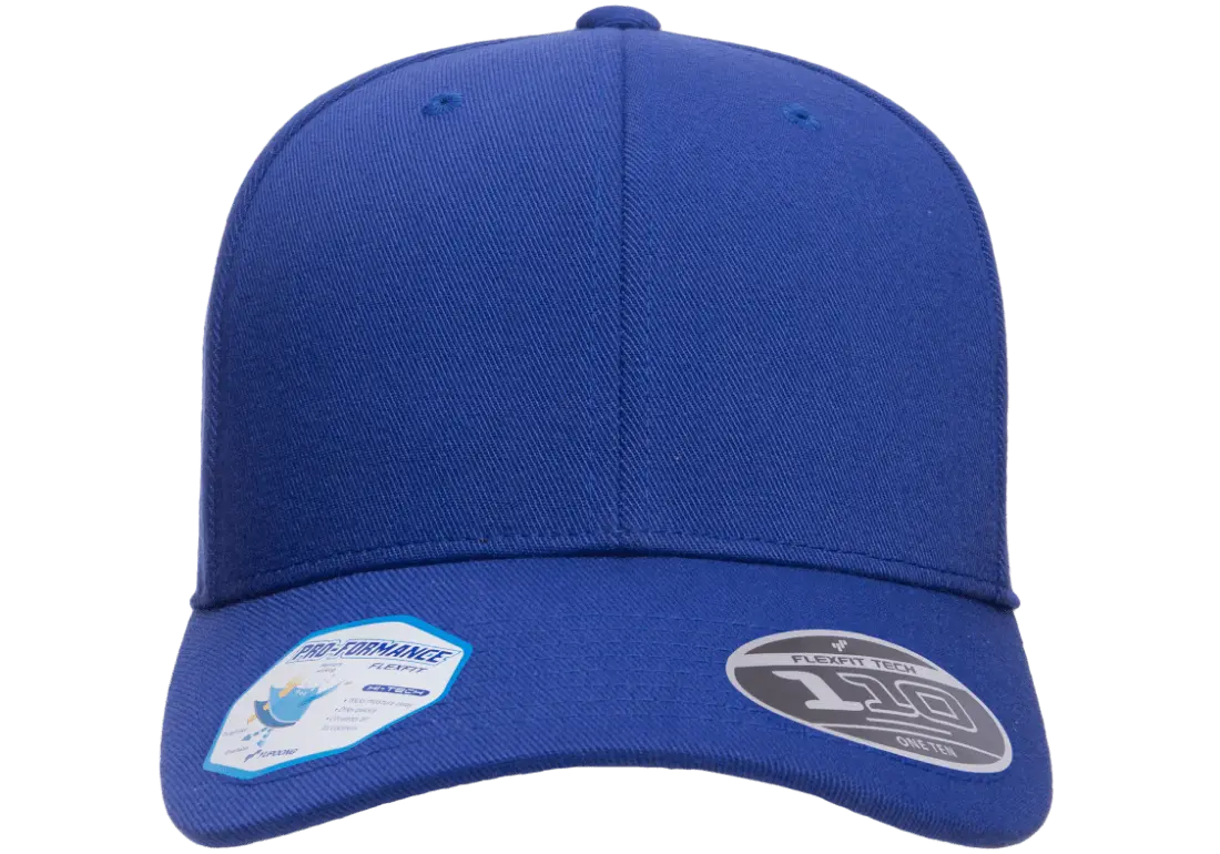 Flexfit 110 Pro-Formance Cap, Moisture-Wicking, Hook & Loop, Black | 110C-BK-ONE