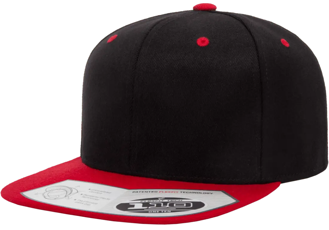 Flexfit 110 Premium Snapback Cap, 2-Tone Wool Blend, One Size