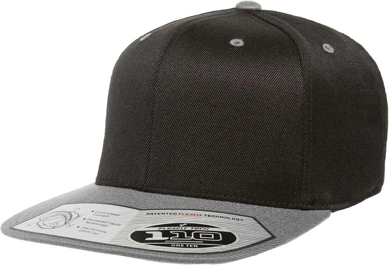 Flexfit 110 Premium Snapback Cap, 2-Tone Wool Blend, One Size