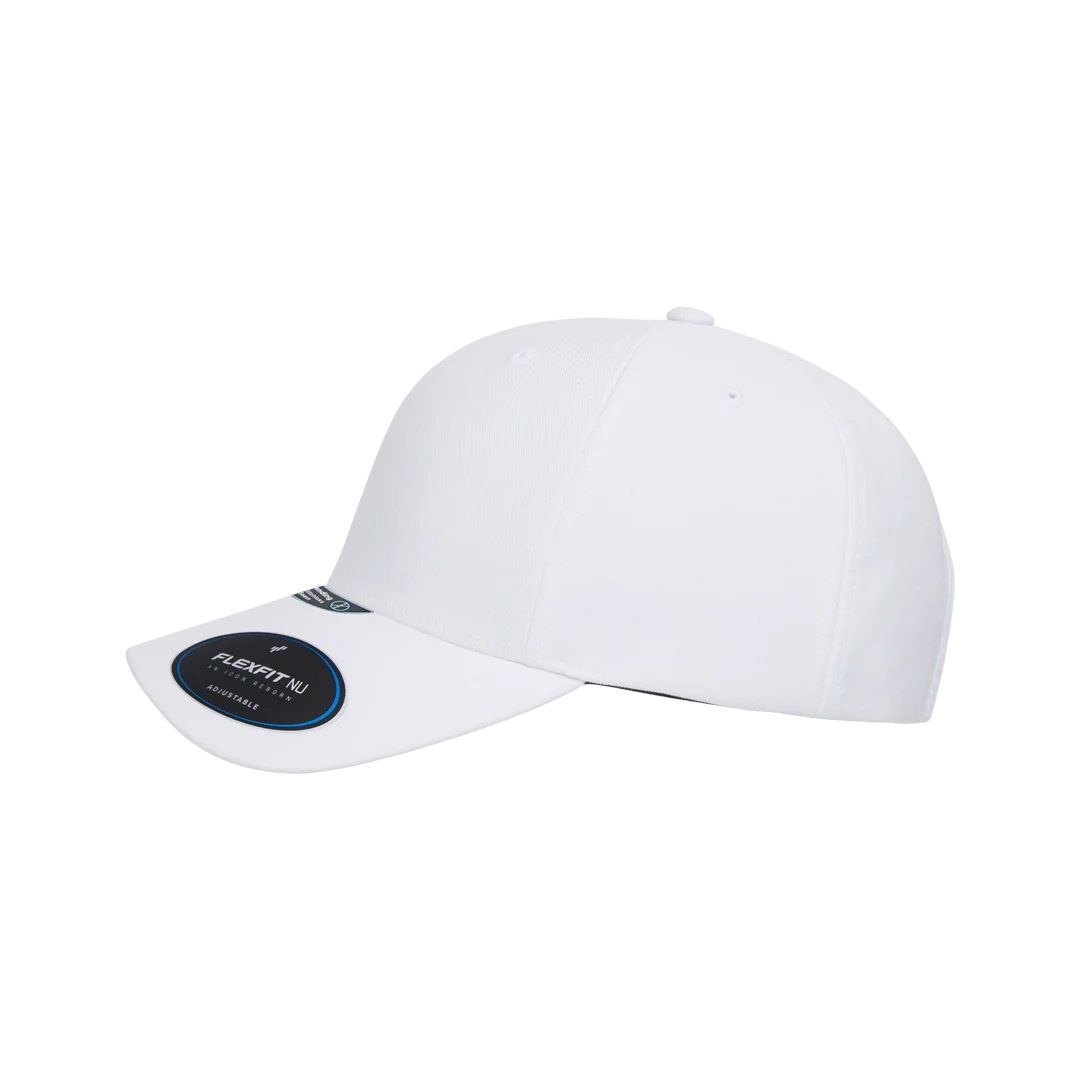 Flexfit NU Adjustable Cap, 6-Panel, Mid Profile, Structured, Black