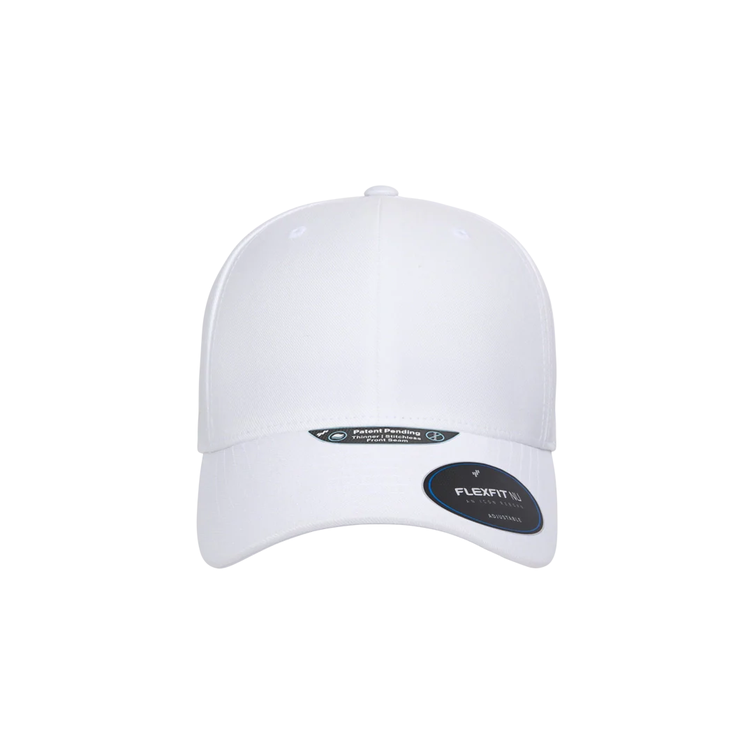 Flexfit NU Adjustable Cap, 6-Panel, Mid Profile, Structured, Black