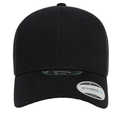 Flexfit NU 6606 Trucker Cap, ActiveGuard, Permacurv, Black | 6606NU-BK-ONE