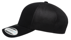 Flexfit NU 6606 Trucker Cap, ActiveGuard, Permacurv, Black | 6606NU-BK-ONE