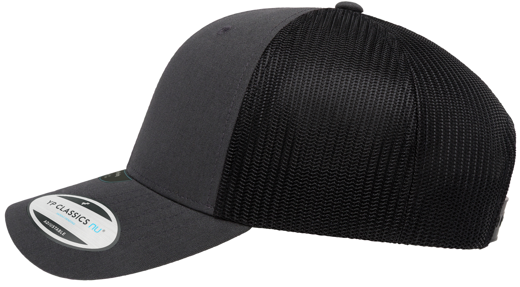 Flexfit YP Classics NU 2-Tone Trucker Cap, Charcoal/Black