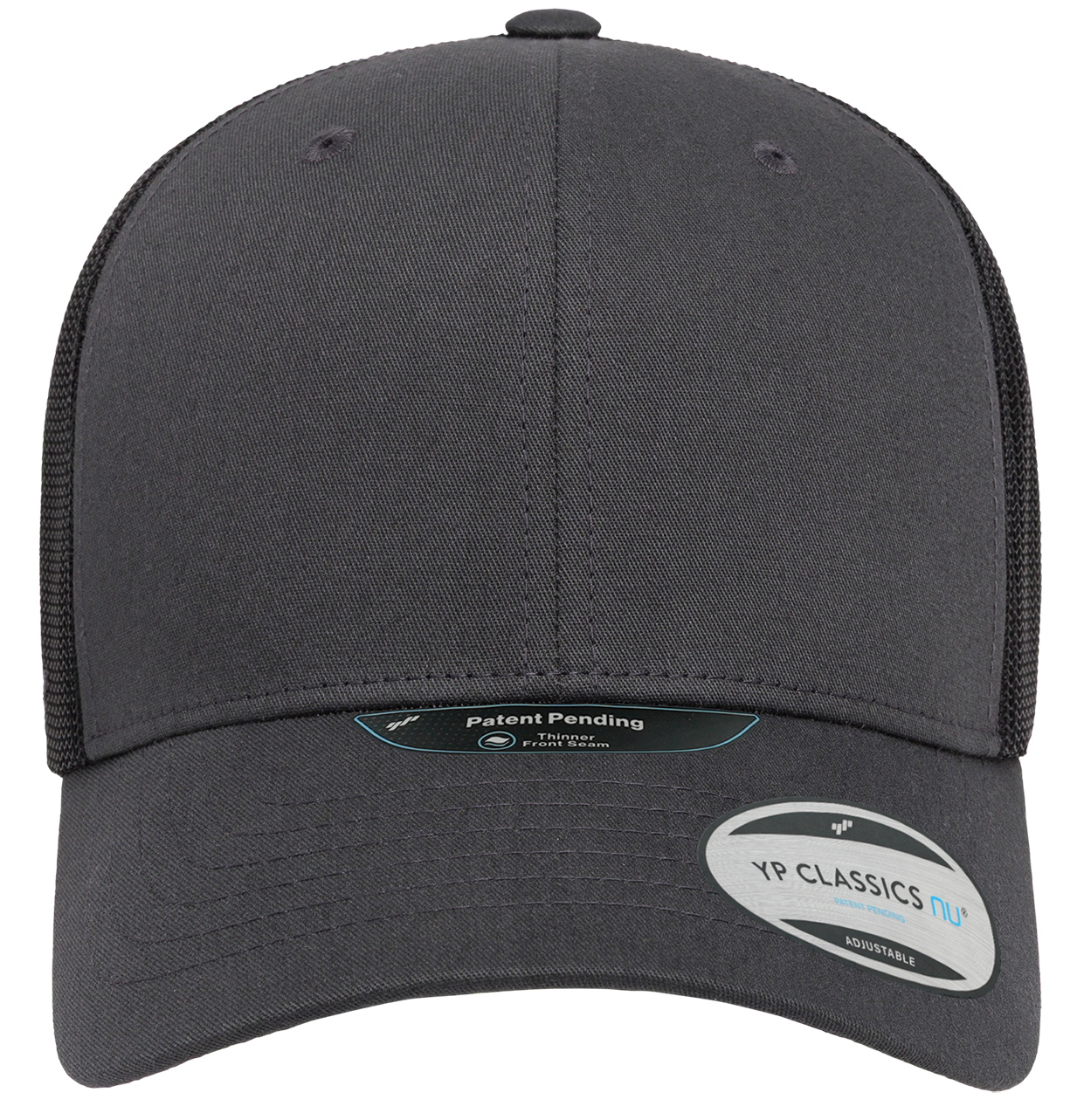 Flexfit YP Classics NU 2-Tone Trucker Cap, Charcoal/Black