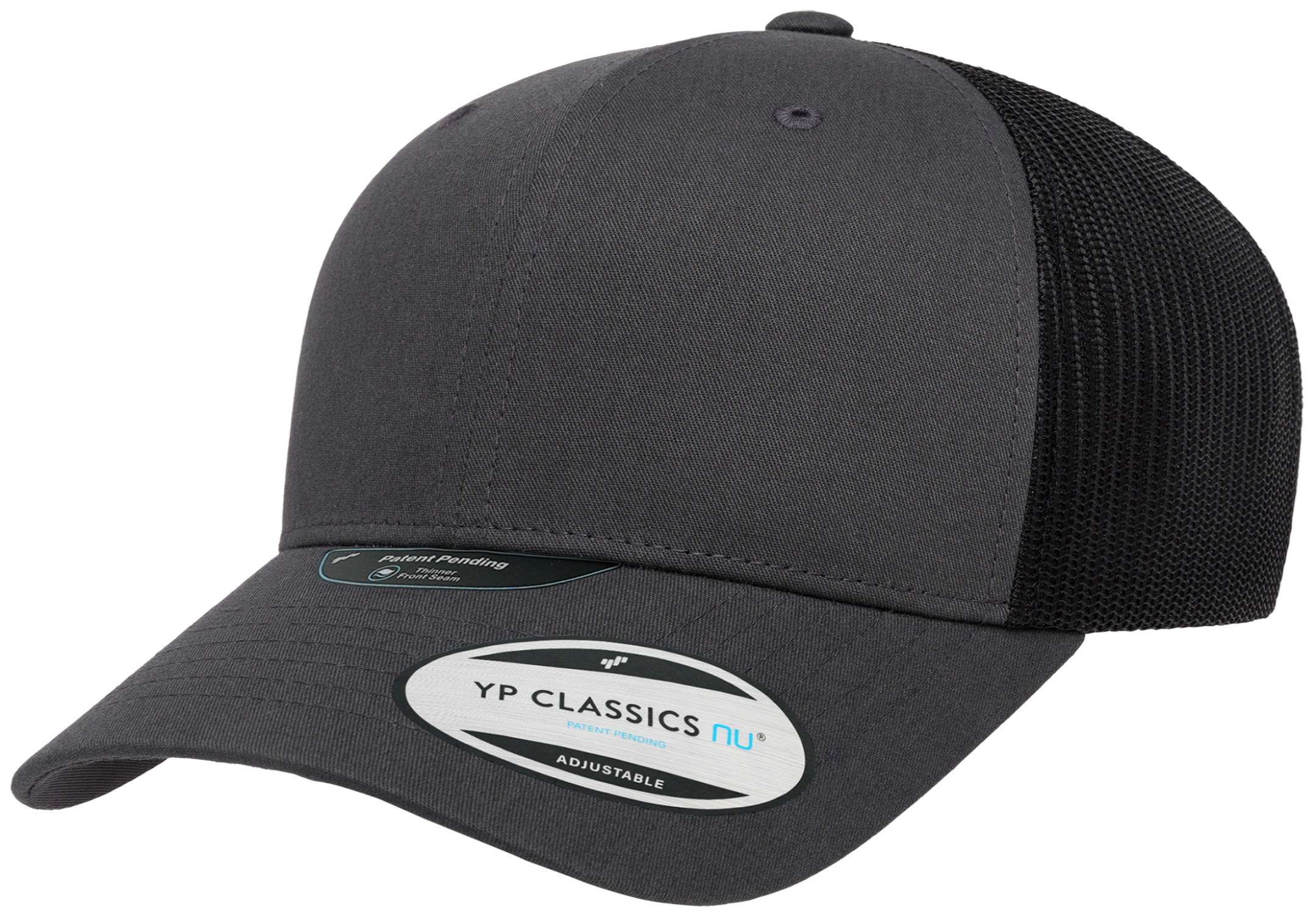 Flexfit YP Classics NU 2-Tone Trucker Cap, Charcoal/Black