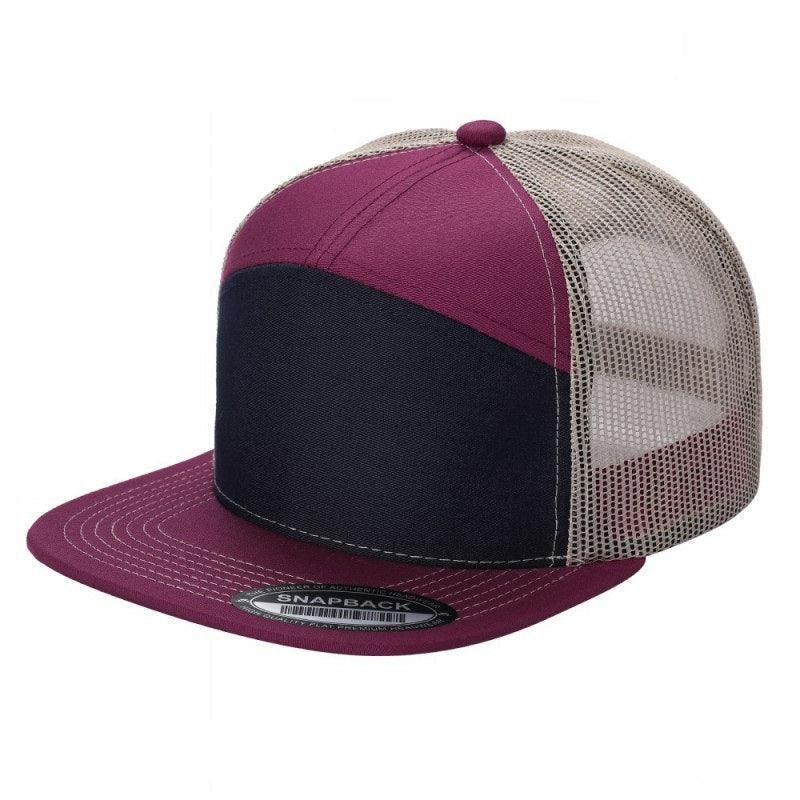 WAYCAP 7FTM 7 Panel Flat Bill Trucker Cap Mesh Back