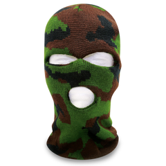 DECKY Camo 3 Holes Mask Braided Knit Beanie | 8032-WDL