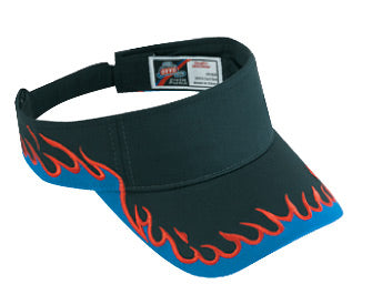 Otto Flame Pattern Cotton Twill Sun Visors 95-543