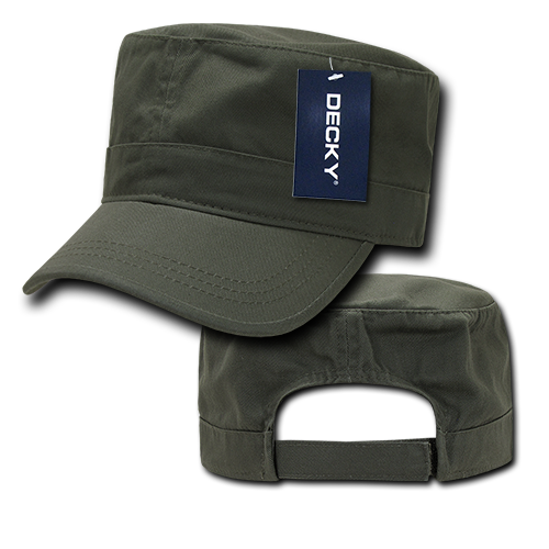 DECKY GRM Washed Cotton G.I. Cap, Low Profile, 5-Panel, Hook & Loop