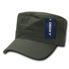 DECKY GRM Washed Cotton G.I. Cap, Low Profile, 5-Panel, Hook & Loop