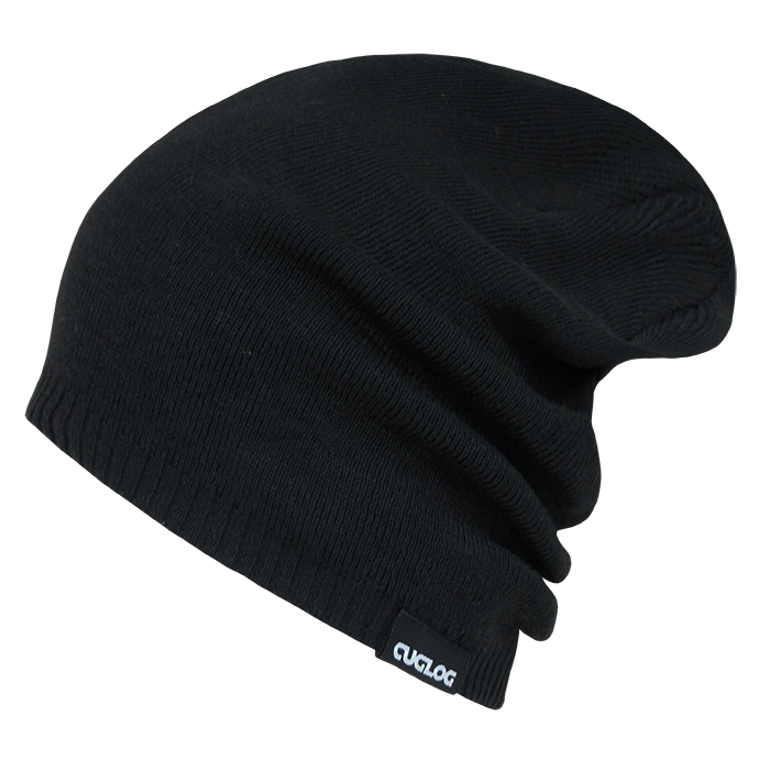 Decky Aconcagua Unisex Slouch Beanie, Rib Knit Acrylic, Black