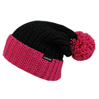 Decky Rainier 2-Tone Long Cuffed Beanie with Oversized Pompom | K030