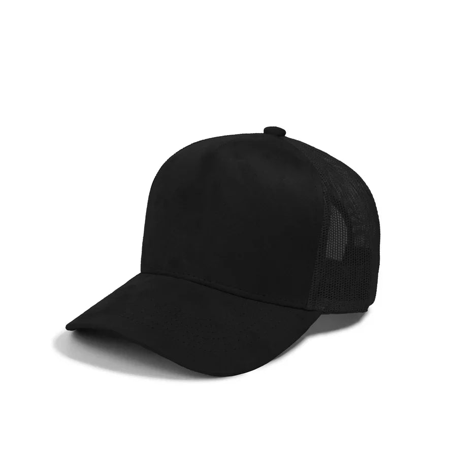 Basic Caps - Plain 5Panel Suede Curve Mesh 5005