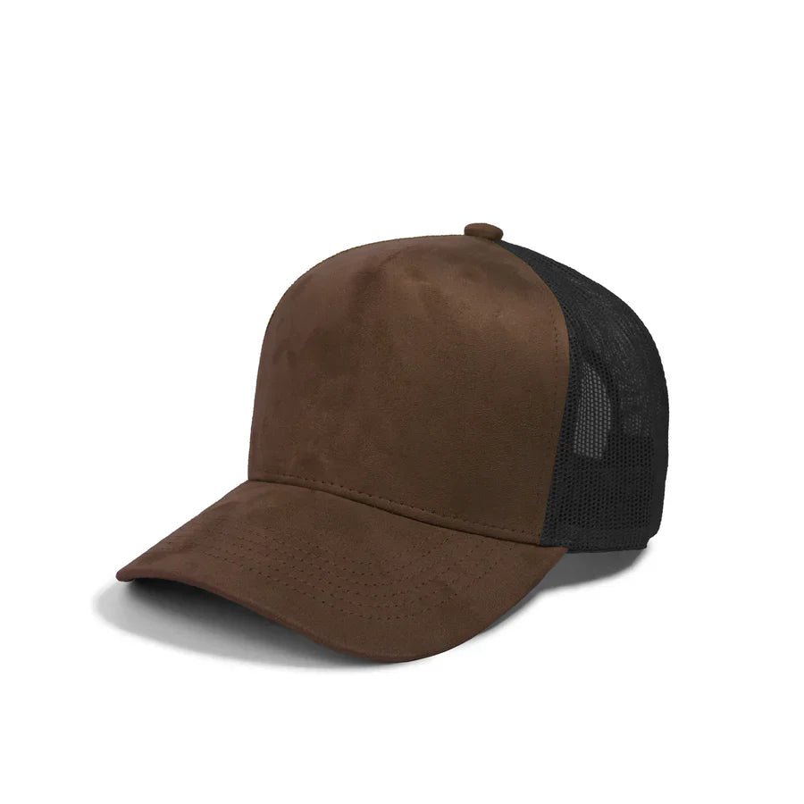 Basic Caps - Plain 5Panel Suede Curve Mesh 5005
