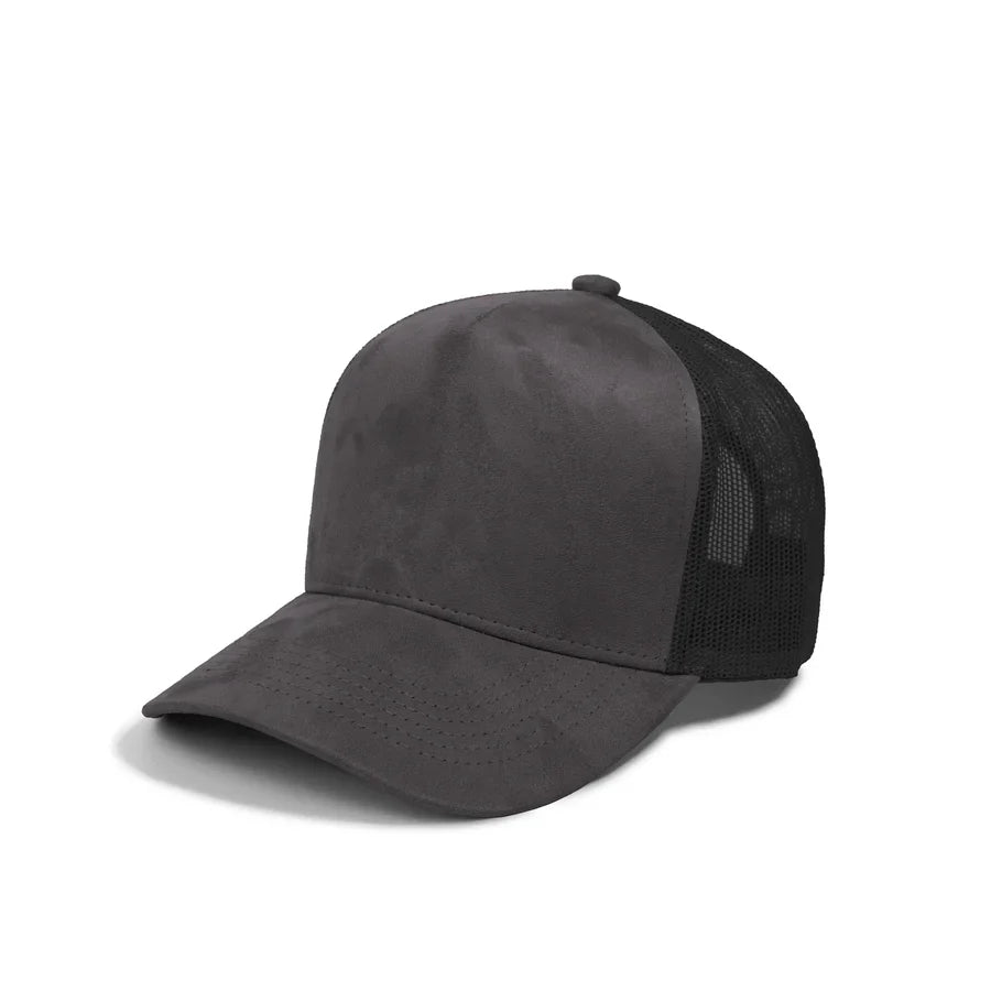 Basic Caps - Plain 5Panel Suede Curve Mesh 5005