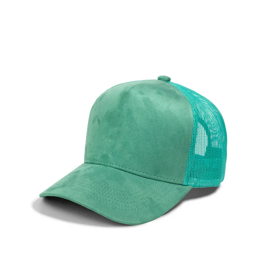 Basic Caps - Plain 5Panel Suede Curve Mesh 5005