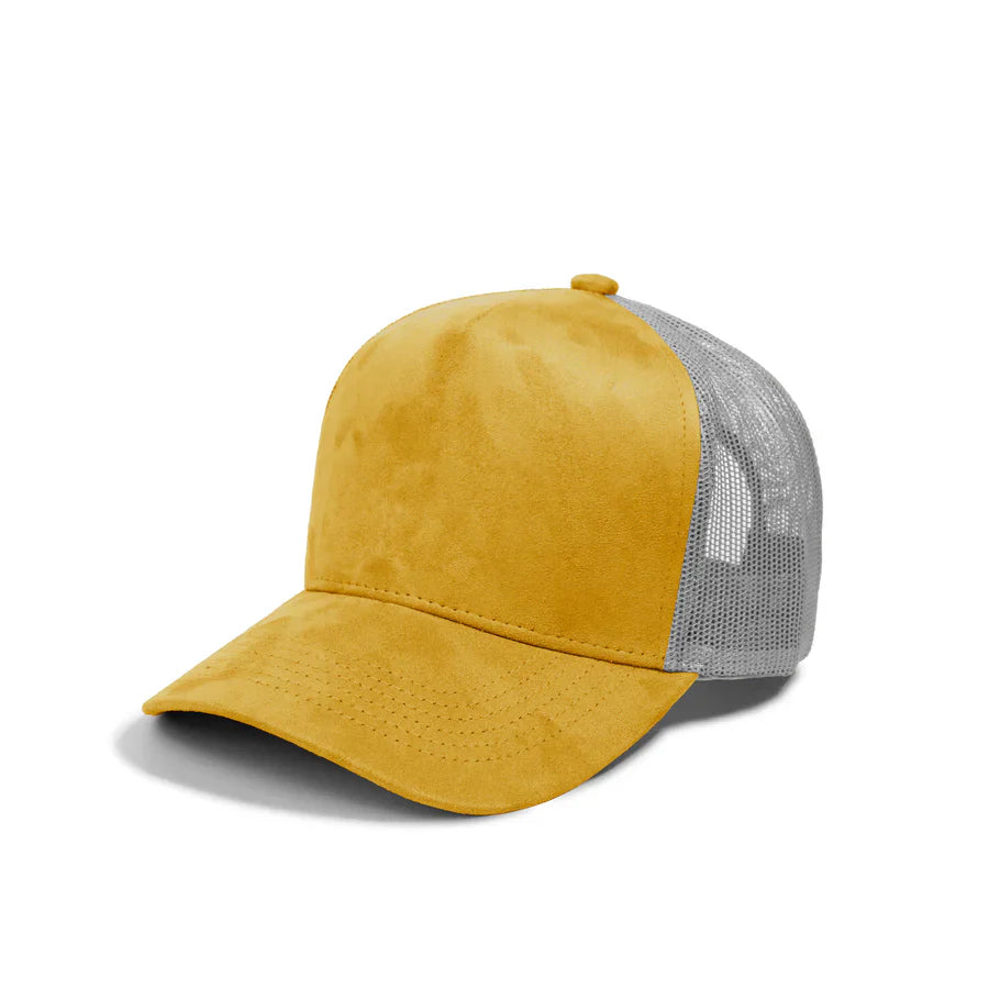 Basic Caps - Plain 5Panel Suede Curve Mesh 5005