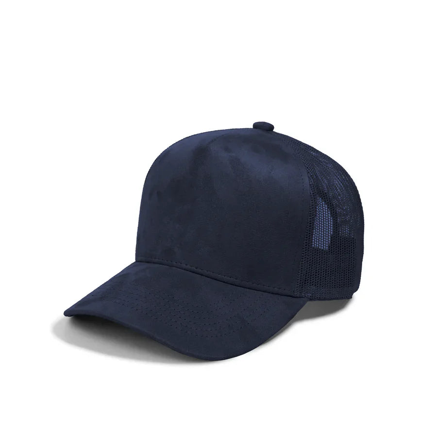 Basic Caps - Plain 5Panel Suede Curve Mesh 5005